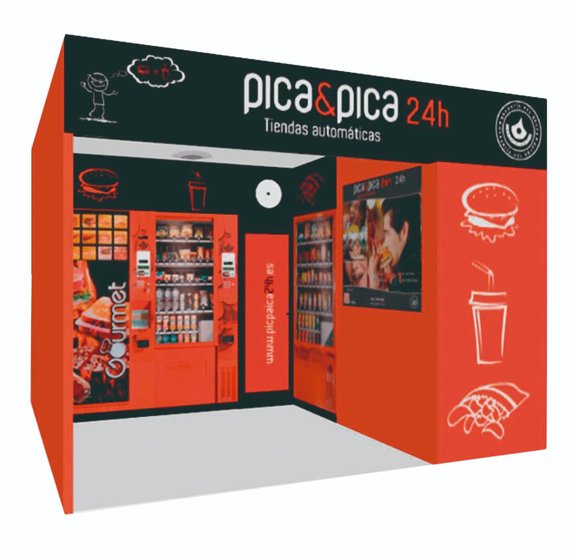 3 máquinas de tiendas automáticas 24 horas Pica&Pica